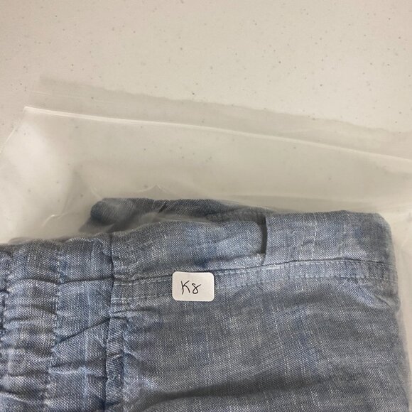 Athleta Cabo Linen 4" Shorts Blue Pull On Womens 8 Breathable Natural Fabric - Picture 6 of 6